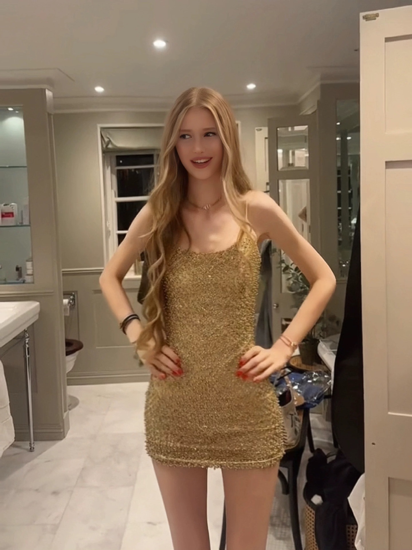 Sparkly Rhinestone Club Party Dress - Damen Glitzerndes Strass-Verziertes Bodycon Minikleid mit