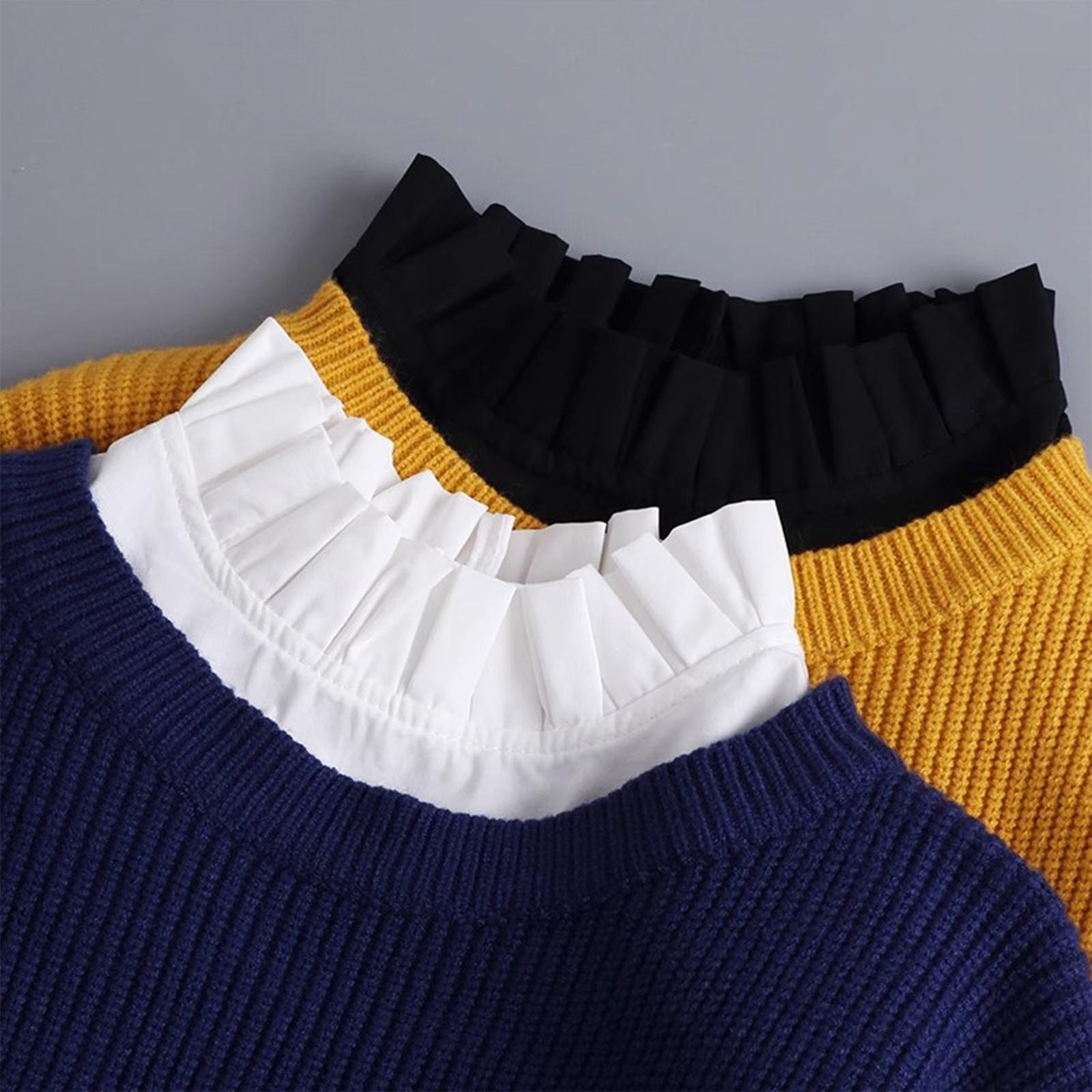 Blouses - Vielseitiger, dekorativer, abnehmbarer Kragen für Damen,