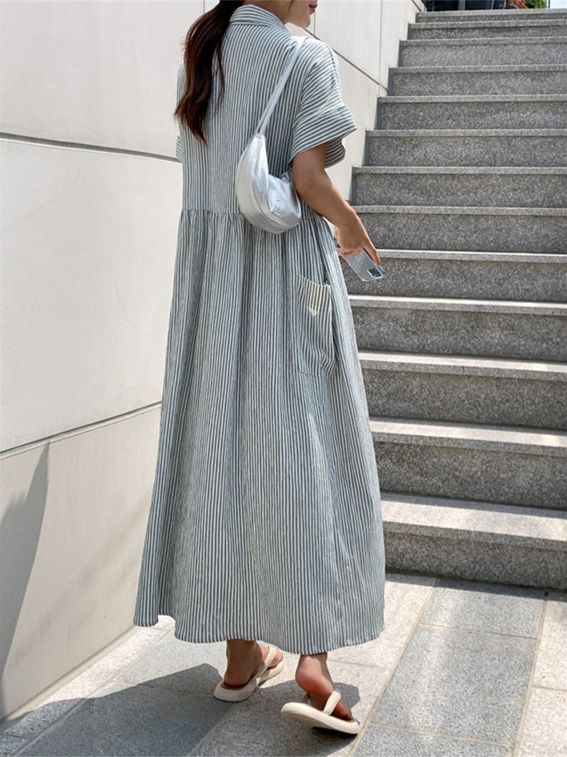 Retro-Koreanischer Stil, schma – Korean Style A Line Shirt Dress Bewertung und Preis
