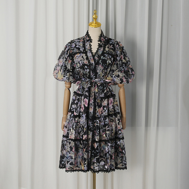 ZAMOR Französisches Vintage-Bl – French Vintage Floral Midi Dress Bewertung und Preis
