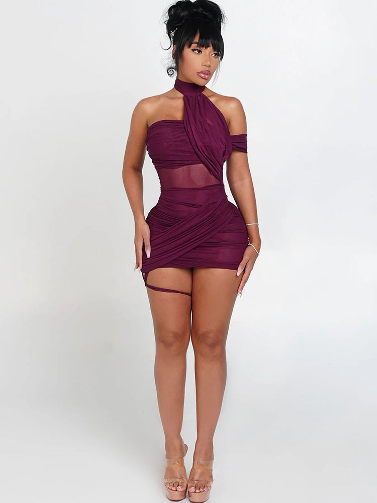 XTOCEAN Durchsichtiges sexy Kl – Y2K Backless Halter Mini Dress Bewertung und Preis