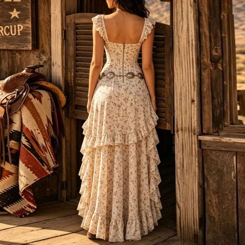 Damen-Maxikleid mit Blumenmust – Boho Summer Beach Maxi Dress Bewertung und Preis